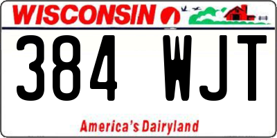 WI license plate 384WJT