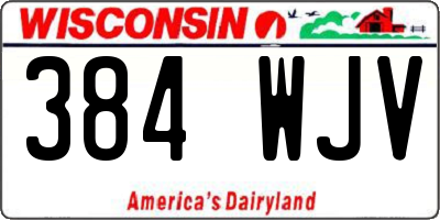 WI license plate 384WJV