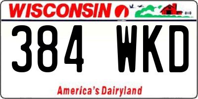 WI license plate 384WKD