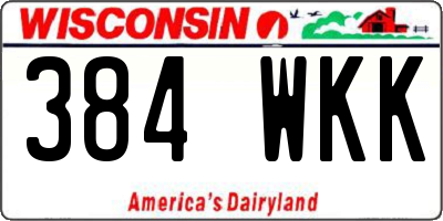 WI license plate 384WKK