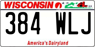 WI license plate 384WLJ