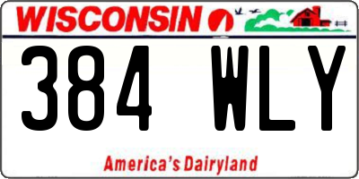 WI license plate 384WLY