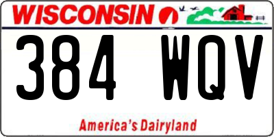 WI license plate 384WQV
