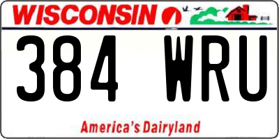 WI license plate 384WRU