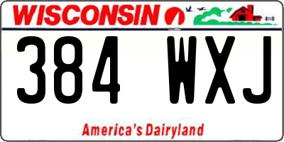 WI license plate 384WXJ