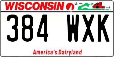 WI license plate 384WXK
