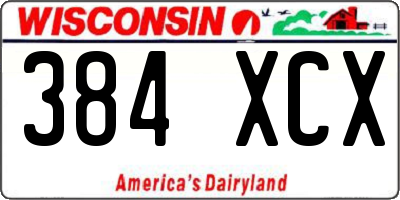 WI license plate 384XCX
