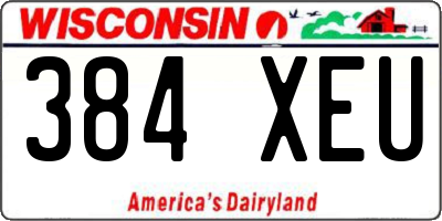 WI license plate 384XEU