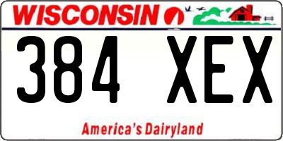 WI license plate 384XEX