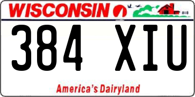 WI license plate 384XIU