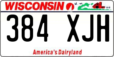 WI license plate 384XJH