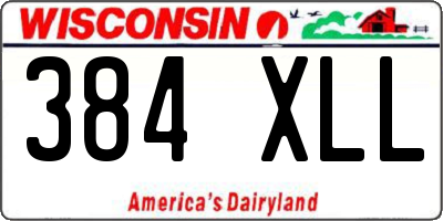 WI license plate 384XLL