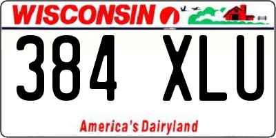 WI license plate 384XLU