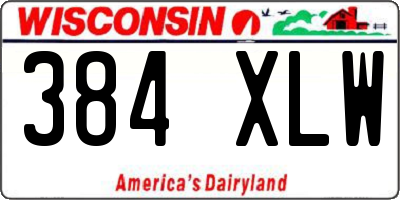 WI license plate 384XLW
