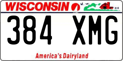 WI license plate 384XMG