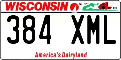 WI license plate 384XML