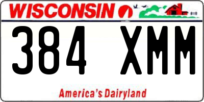 WI license plate 384XMM