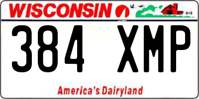 WI license plate 384XMP