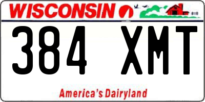 WI license plate 384XMT