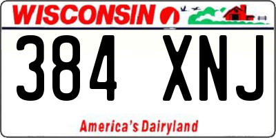 WI license plate 384XNJ