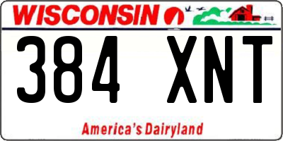 WI license plate 384XNT