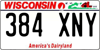 WI license plate 384XNY