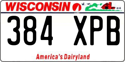 WI license plate 384XPB