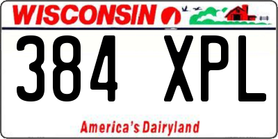 WI license plate 384XPL