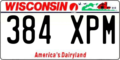 WI license plate 384XPM