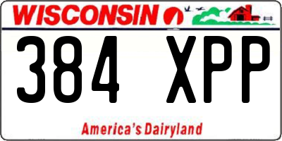 WI license plate 384XPP