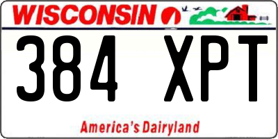 WI license plate 384XPT