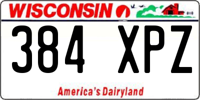 WI license plate 384XPZ