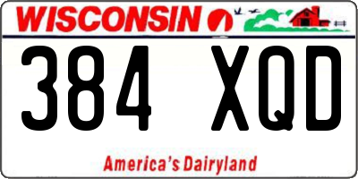 WI license plate 384XQD