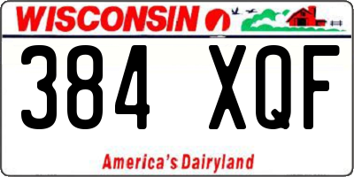 WI license plate 384XQF