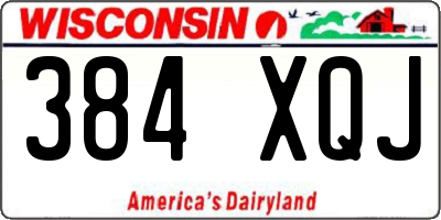 WI license plate 384XQJ
