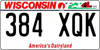 WI license plate 384XQK