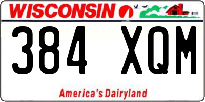 WI license plate 384XQM