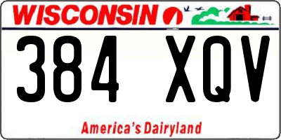 WI license plate 384XQV