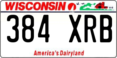 WI license plate 384XRB