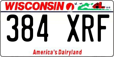 WI license plate 384XRF