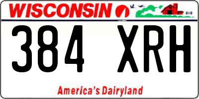 WI license plate 384XRH