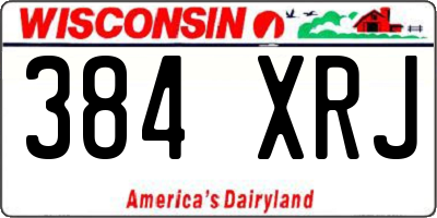 WI license plate 384XRJ