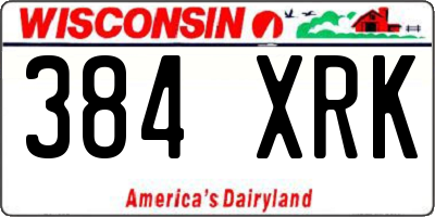 WI license plate 384XRK