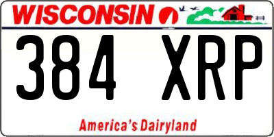 WI license plate 384XRP