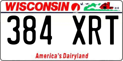 WI license plate 384XRT