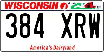 WI license plate 384XRW