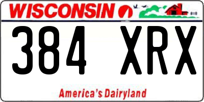 WI license plate 384XRX