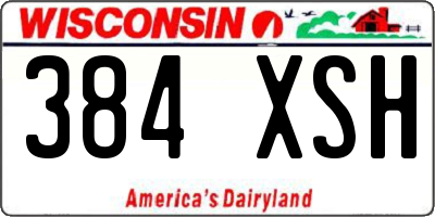 WI license plate 384XSH