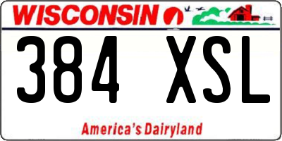 WI license plate 384XSL
