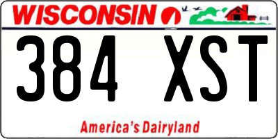 WI license plate 384XST